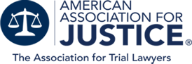 Logo Recognizing Finney Injury Law's affiliation with American Association for Justice